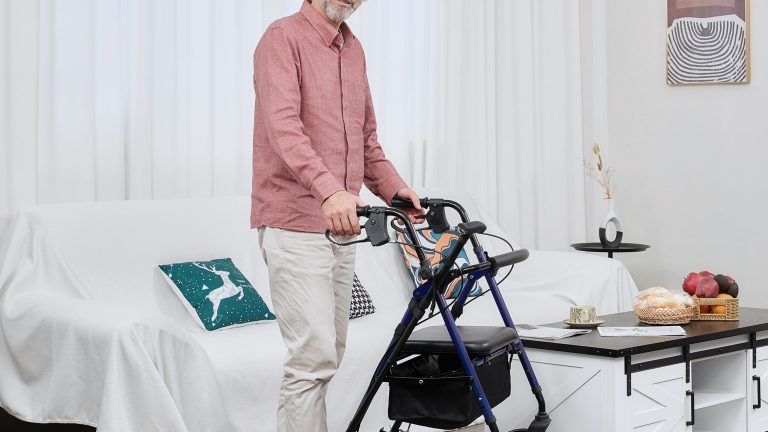 How do rollator brakes work